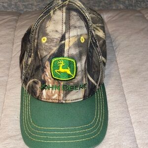Green and Camo John Deere Hat